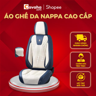 Bộ 5 Áo Ghế Chất Liệu Da Nappa Cao cấp Kèm 2 Gối Tựa  Đầu Bọc Toàn Bộ Thân Ghế Dành Cho Các Dòng Xe 4-5 Chỗ A10