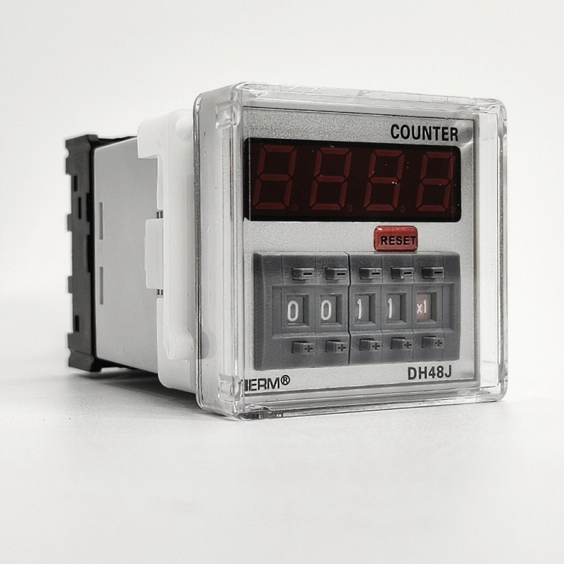 Bộ đếm sản phẩm 8 ~11 chân BERM DH48JA, DH48J - kết hợp đếm với cảm biến NPN Tặng kèm đế