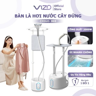 BÀN LÀ HƠI NƯỚC CÂY ĐỨNG CHIGO ZG-869 công suất 2000W, BÀN ỦI HƠI NƯỚC ĐỨNG là phẳng, thích hợp mọi loại vải