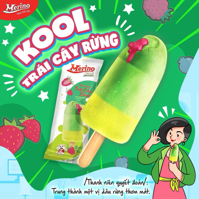 Kem Merino Trái Cây Rừng Xốt Dâu 52g Hàng Chính Hãng - Date 2026