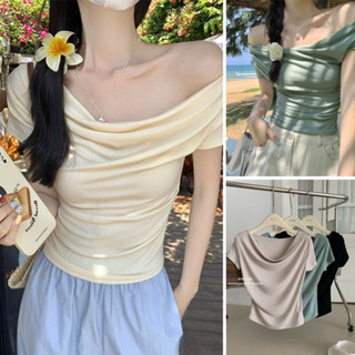 [HÀNG QC] Áo thun cổ đổ trễ vai mặc nhiều kiểu chất đẹp Amila Top