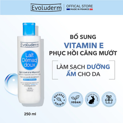 Sữa Tẩy Trang Evoluderm Giúp Làm Sạch Da, Dưỡng Ẩm Và Mềm Mịn Làn Da 250ml (QT)