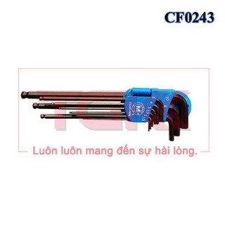 Bộ lục giác nâu đầu bi 9 cây dài f0243 c-mart