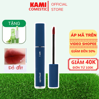 Son kem lì mịn, son 3ce vỏ xanh chính hãng đỏ đất, son chiết nữ hàn quốc -kami