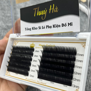 Mi lông thỏ dày 0.03-0.07- 0.10-0.12 hộp mix ( 8-13mm) - dụng cụ nối mi - mi fan - mi khay THÚY HÀ