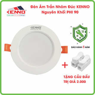 Âm trần nhôm đúc KENNO ATSMD đường kính lỗ khoét 90mm ánh sáng trắng, vàng, 3 chế độ, siêu sáng