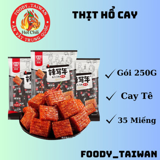 Thịt hổ chay đen siêu cay - thịt hổ cay trung quốc - thịt hổ đen ăn vặt nội địa trung - gói to 250g - foody_taiwan