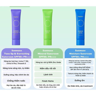 Kem Chống Nắng BEPLAIN Sunmuse SPF 50+ PA++++ 50ml