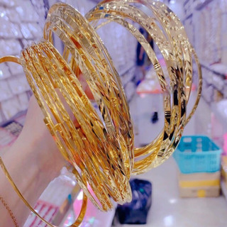 kiệng cổ mạ vàng, kiềng nữ chạm máy sang trọng