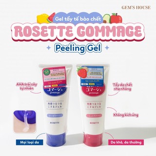 Tẩy tế bào chết Rosette Peeling Gel 120g 180g loại bỏ bã nhờn cho da căng mịn