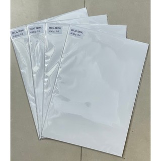 (Giá tốt) Giấy decal trong suốt A4 - xấp 10 tờ
