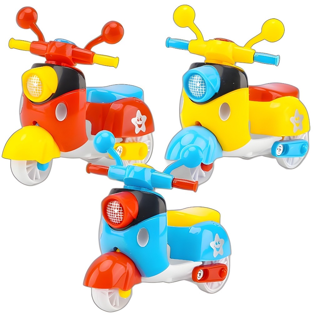 Xe Mô Tô Đồ Chơi Chạy Bánh Đà Quán Tính, Xe Máy Mini Đồ Chơi Cho Bé Không Cần Pin 89025