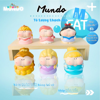Tô tượng thạch cao size m, combo 6 công chúa disney béo ú, tượng thạch cao mundo