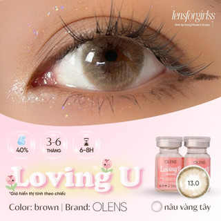 Kính áp tròng nâu tây sáng LOVING U BROWN chính hãng OLENS | HSD 3-6 tháng | Lens cận | LENSFORGIRLSS