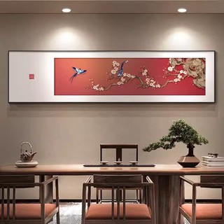  Tranh chim và hoa đào tranh trang trí phòng trà đạo tranh phòng khách tranh phòng ngủ tranh decor by Printek 