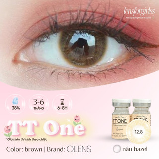 Kính áp tròng nâu hazel TT ONE BROWN chính hãng OLENS | Hsd 3-6 tháng | Lens cận | LENSFORGIRLSS