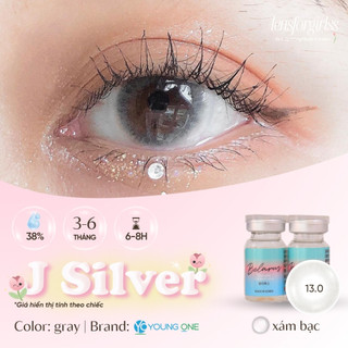 Kính áp tròng xám bạc J SILVER chính hãng KOREA | HSD 3-6 tháng | LENSFORGIRLSS