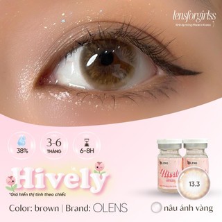 Kính áp tròng sz GIÃN TRÒNG HIVELY BROWN chính hãng OLENS | HSD 3-6 tháng | LENS CẬN | LENSFORGIRLSS