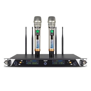 Micro không dây Shure UGX21 điện dung karaoke chuyên nghiệp chống hú rít đèn led âm thanh siêu to