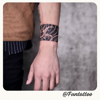 Hình Xăm Tạm Thời 15 Ngày Vòng Tay Nhật Cổ Cá Chép FUNTATOO Kéo Dài 7-15 Ngày Chống Nước Bền Đẹp