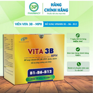 Viên uống vitamin Vita 3B tăng cường sức khỏe, giảm mệt mỏi, tổn thương thần kinh ngoại vi(100 viên)