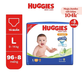 Tả quần huggies skin care size L 96+ 8 miếng