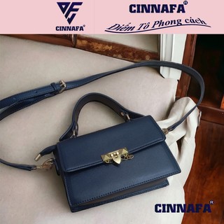 Túi xách nữ đeo chéo khoá gấp hàng đẹp cinnafa, túi xách đeo chéo xách tay đa năng khoá gấp đẹp