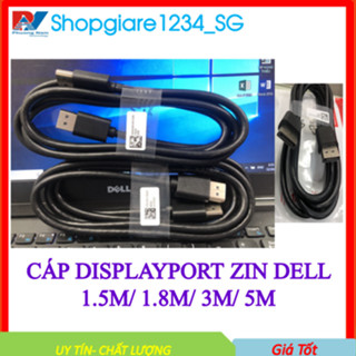 Cáp Displayport to displayport Dài 1.8M/ 3M/ 5M Hàng zin theo Dell- Cáp 2 Đầu Displayport