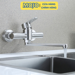 Vòi rửa bát nóng lạnh inox304 vòi rửa chén gắn âm tường cao cấp mojo