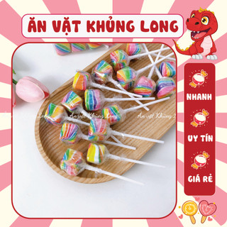 Kẹo mút cầu vồng vuông size lớn / kẹo mút hương trái cây , đồ ăn vặt ngon cho bé