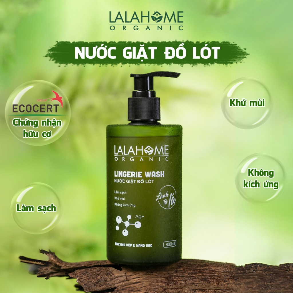 Nước giặt đồ lót LalaHome - Kháng khuẩn an toàn cho da - Chai 300ml