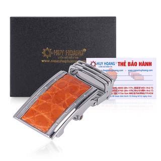 Đầu khóa da cá sấu Huy Hoàng 3,5 phân đầu trắng màu vàng bò HP9211