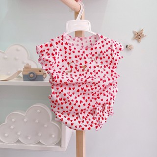 Bộ thun mát cho bé gái 3-12kg/đồ bộ cho bé sơ sinh, dễ thương