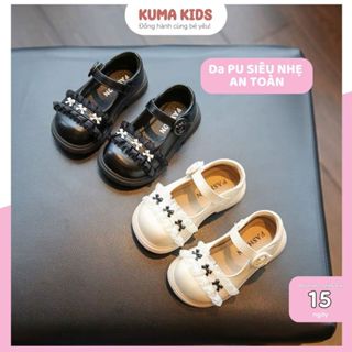 Giày búp bê bé gái da mềm Kuma Kids, giày công chúa lolita cho bé gái 3 đến 6 tuổi chống trượt BN45 HaBu