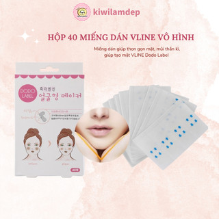 Hộp 40 miếng dán vline thon mặt, thon gọn mũi vô hình dodo label hàn quốc