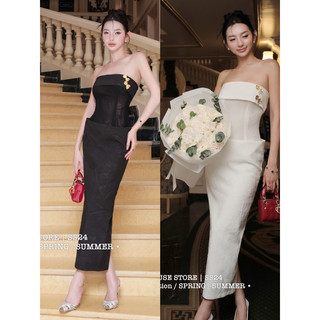 Đầm tiệc cúp ngực phối lưới đính tag sang trọng
