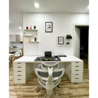 [NHÂN VIÊN LẮP ĐẶT TẬN NHÀ khu vực HCM] Bàn làm việc ikea gaming 2 tủ MDF -TaKa•LẮP ĐẶT VÀ VẬN CHUYỆN MIỄN PHÍ HCM