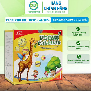 Bổ sung canxi cho bé FOCUS CALCIUM 10ML giúp xương và răng chắc khỏe hộp 20 ống dạng nước
