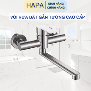 Vòi rửa chén bát gắn âm tường vòi rửa bát chất liệu inox304 cao cấp hapa