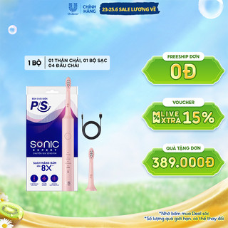 Bộ bàn Chải Điện P/S Sonic Expert Chuyên Gia Sóng Âm - Công Nghệ Sóng Âm, Chải Sạch Mảng Bám Tới 8X