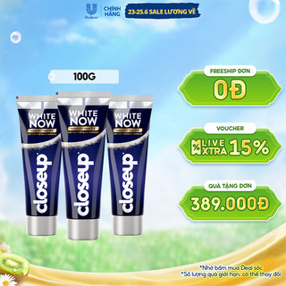 Combo 3 Kem đánh răng Closeup White now Trắng răng tự nhiên