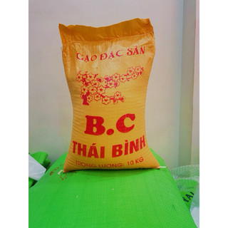 Gạo đặc sản b.c thái bình túi 10kg - cho cơm dẻo vừa , thơm nhẹ , ngọt cơm