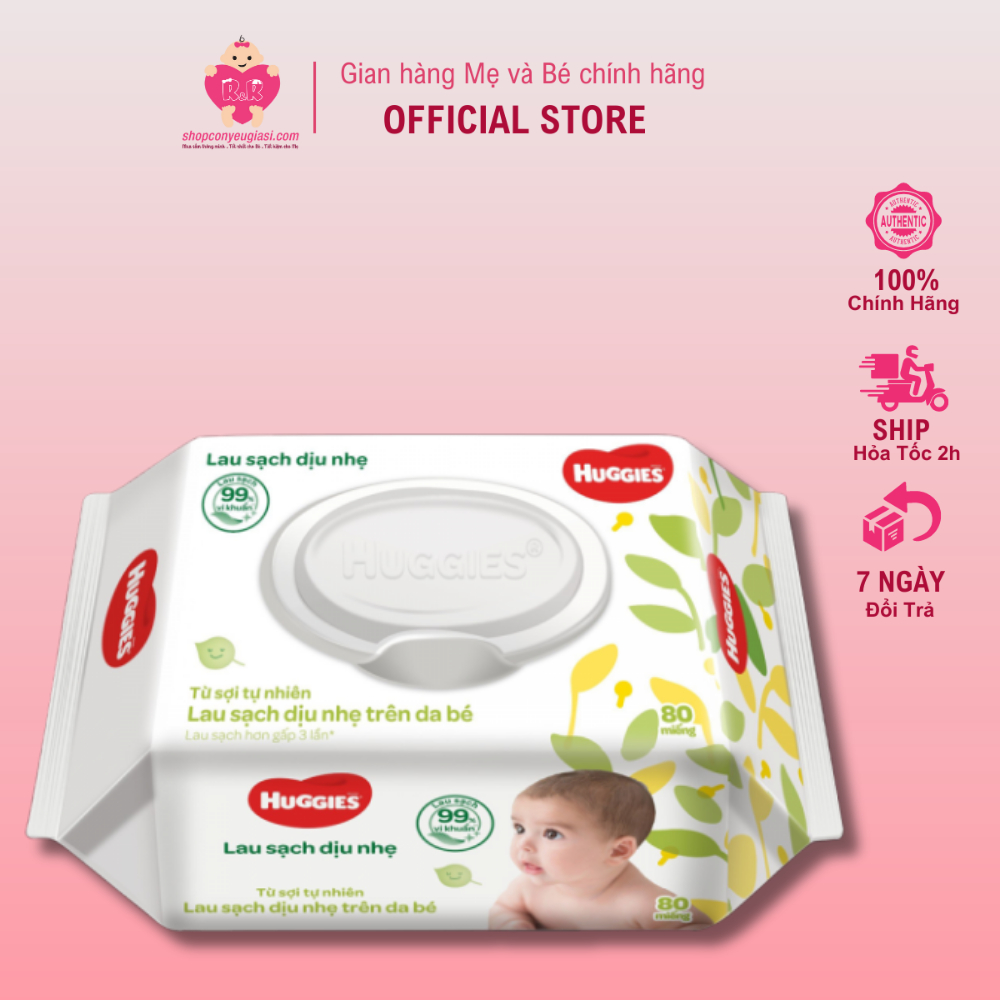 Khăn Ướt Huggies Không Mùi 80 Miếng