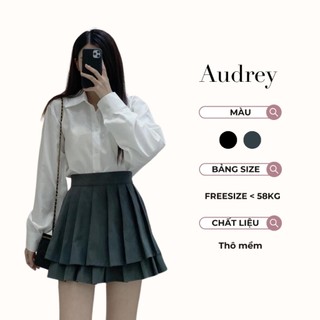 Cv354 chân váy xếp li hai tầng audrey