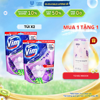 Bộ 2 Combo 5 Viên Treo Vệ Sinh Bồn Cầu Vim Power 5 | Sạch Thơm Đến 300 Lần Xả (55g/viên) Hương Lavender
