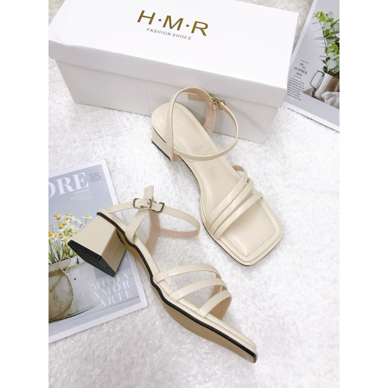 Sandal cao gót nữ MAILIAA gót vuông 3 phân 3 quai xéo
