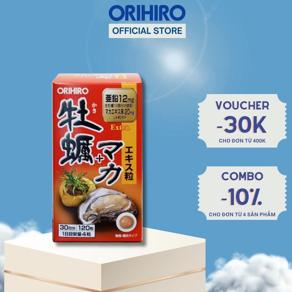 Viên uống tinh chất hàu tươi Maca x2 tăng cường sinh lý Orihiro 120 viên - Orihiro Viet Nam