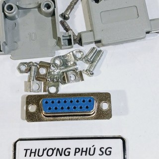 Đầu hàn Com 15 (DB15) / Đầu Com 15 Lổ Cái (DB15F - 15M Lổ Cái) (Bao gồm võ nhựa)