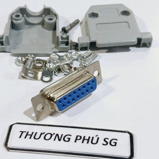 Đầu hàn Com 15 (DB15) / Đầu Com 15 Lổ Cái (DB15F - 15M Lổ Cái) (Bao gồm võ nhựa)