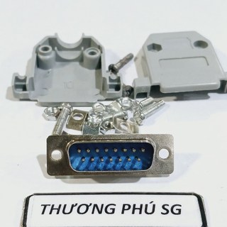 Đầu hàn Com 15 (DB15) / Đầu Com 15 Kim Đực (DB15M - 15M Kim Đực) (Bao gồm võ nhựa)